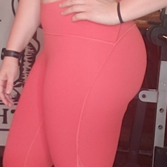 Lululemon Training Times 25” Leggings Poppy Coral Size 8 EUC - Picture 13 of 14